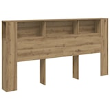 thumbnail of vidaXL Bett-Kopfteil mit Ablagen Artisan-Eiche 200x18,5x102,5 cm