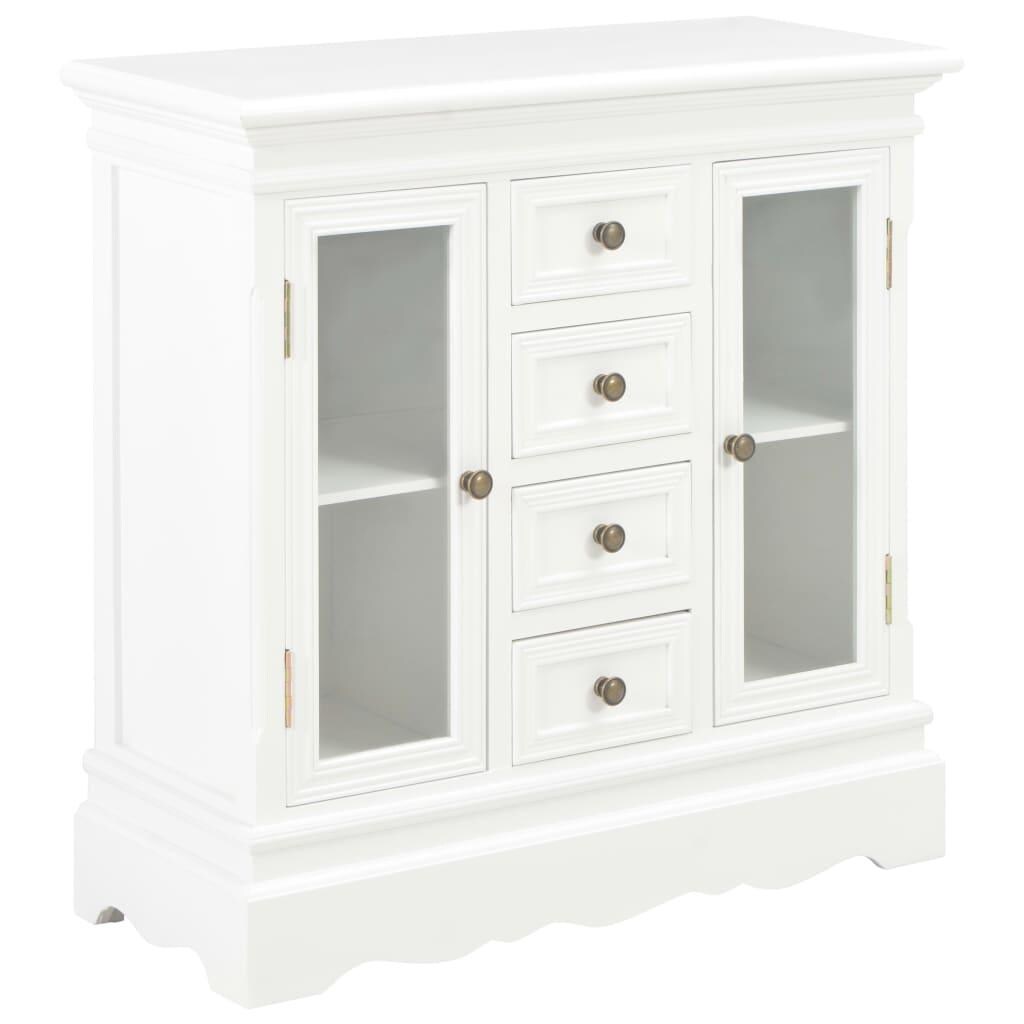 Helloshop26 - Buffet bahut armoire console meuble de rangement blanc 70 cm bois de pin massif 4402057