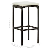 thumbnail of Sgabelli Da Bar Con Cuscini 2 Pz Marroni In Polyrattan