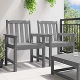 thumbnail of vidaXL Garten-Esszimmerstuhl 2 pcs Hellgrau 65,5 x 59 x 88 cm HDPE
