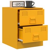 thumbnail of Tables de chevet 2 pcs jaune 34,5x39x44 cm acier – Modèle Aile