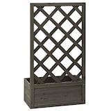 thumbnail of vidaXL Garten-Spalier mit Blumenkasten Grau 50x25x90 cm Tannenholz