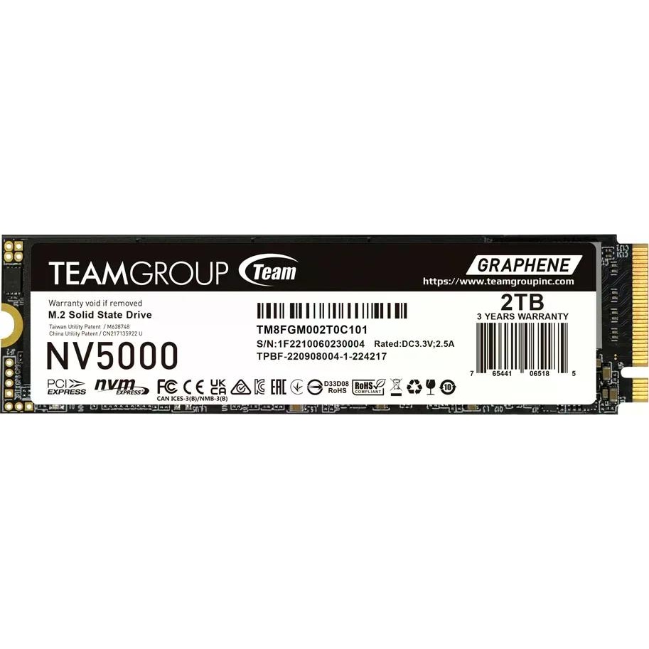 SSD Teamgroup 2TB NV5000 TM8FGM002T0C101 PCIe M.2  PCIe 4.0 x4