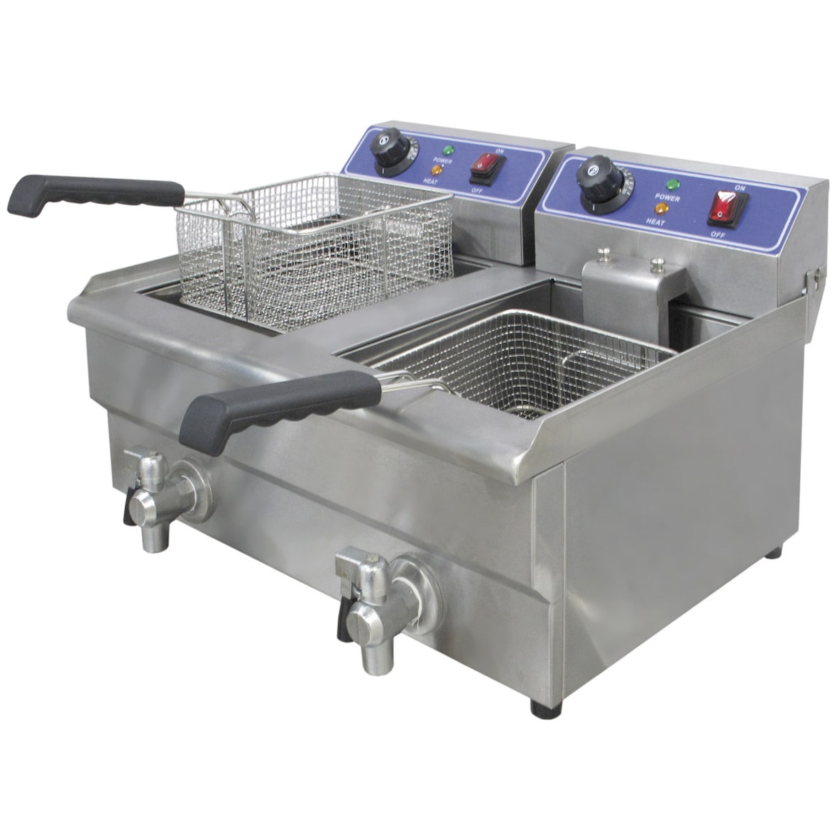 Freidora eléctrica industrial de 16 litros y 6 KW serie ECO - EF101V