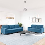 thumbnail of vidaXL 2-tlg. Sofagarnitur mit Kissen und Nackenrollen Blau Samt