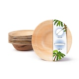 thumbnail of onlyleaf 400 Stück tiefe Einwegteller Ø 14cm Suppenteller Palmblatt-Teller, Schale für Suppe und Eintöpfe, Partys und Catering, biologisch abbaubar