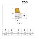thumbnail of Caleffi Solar Membran Überdruckventil 1/2 Zoll 4 bar Sicherheitsventil