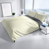 thumbnail of Baumwolle Bettwäsche Biber 155x220 cm Feinbiber Beige Anthrazit Wendeseite Uni Set