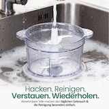 thumbnail of Emerio Zerkleinerer 260 W – 500 ml – 2 Stufen – Kunststoffbehälter – 4 Edelstahlmesser – rutschfeste Füße – Kabelaufbewahrung – MC-122649.2