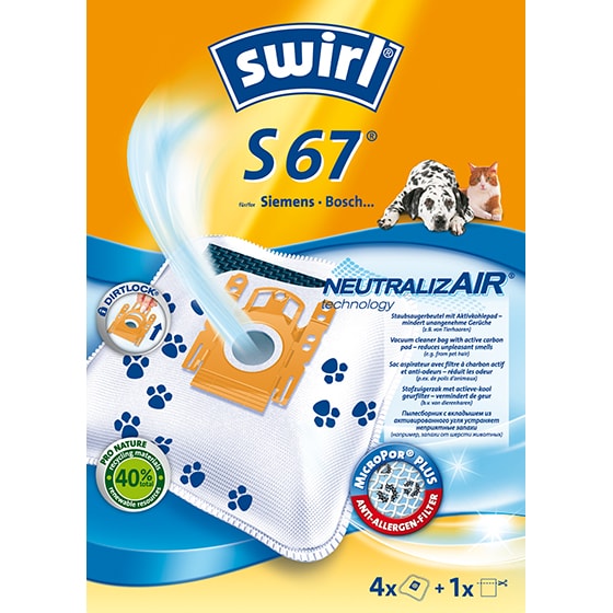 Swirl S 67 NeutralizAir Zylinder-Vakuum Staubbeutel