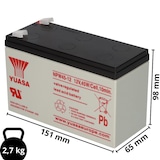 thumbnail of Yuasa Blei-Akku NPW45-12 Pb 12V / 8,5Ah Hochstrom, Faston 6,3