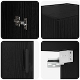 thumbnail of vidaXL Wandschrank Schwarz Eichen-Optik 34,5x34x90 cm