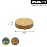 thumbnail of WAGNER Spezialgleiter SYNO 16tlg. - Ø 15 x 3 mm, Spezialfaser, selbstklebend, braun, als Gleitpad, robust - 16101599