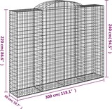 thumbnail of vidaXL Gabionen mit Hochbogen 15 Stk 300x50x220/240cm Verzinktes Eisen