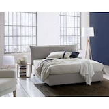 thumbnail of Dmora Letto matrimoniale Clorinda, Letto contenitore sfoderabile con testiera e giroletto contenitore imbottiti, con materasso Cm 160x200, Grigio