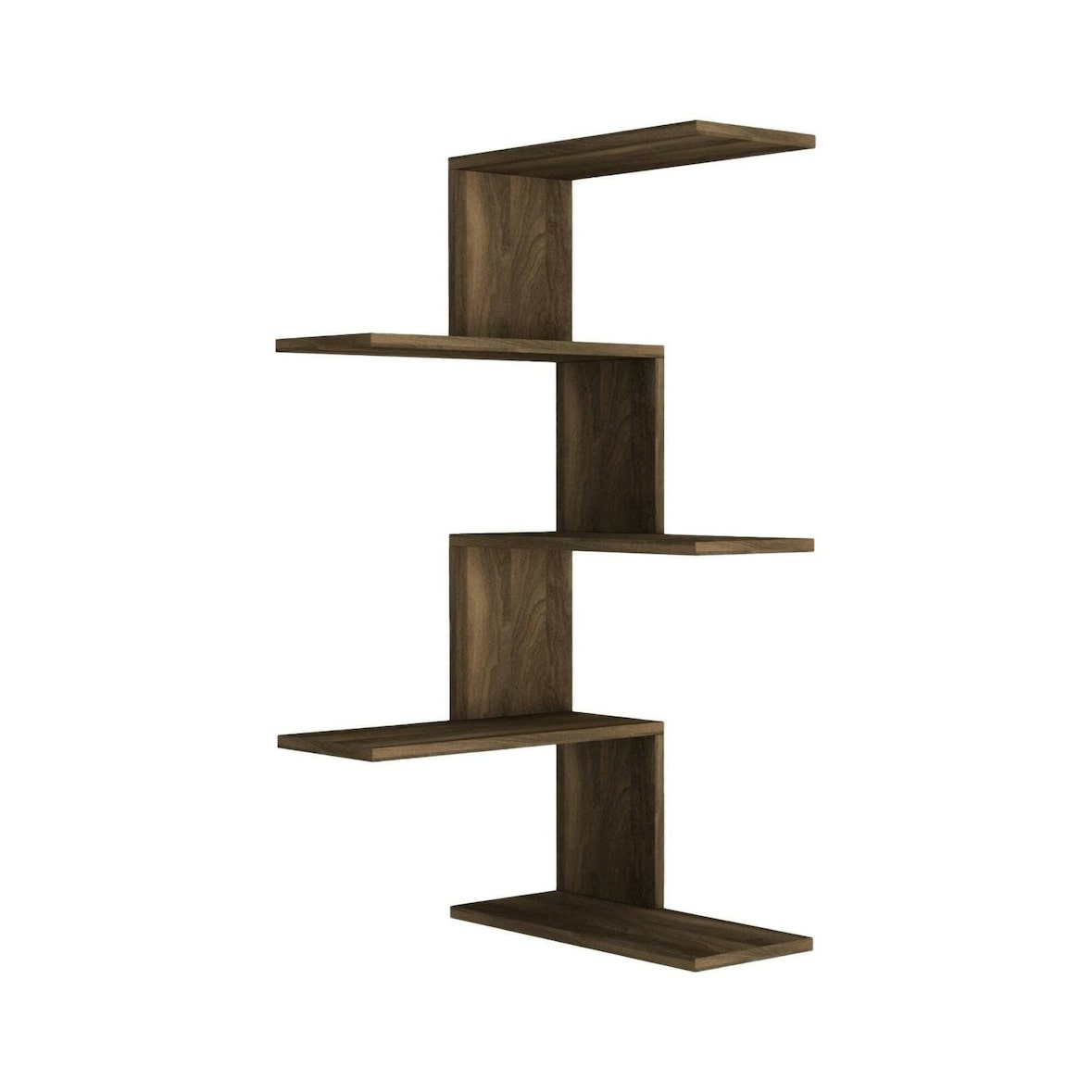 Dmora Regal Dmacr, Gestell, Wandregal, Mehrzweckregale, 52x30h109 cm, Nussbaum