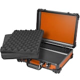 thumbnail of HMF 15502-18 Transportkoffer mit Rasterschaumstoff, Universalkoffer, 39 x 29 x 12 cm, Orange