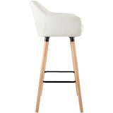 thumbnail of Conjunto de 2 bancos de bar em pele Grant creme