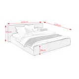 thumbnail of KAWOLA Bett CARLO Polsterbett Stoff schwarz 180x200cm