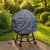 thumbnail of Waterdichte Barbecuehoes Rond – Ø93 x 90 cm – Sterke BBQ Beschermhoes van Weerbestendig Polyester – UV-bestendig – Antraciet