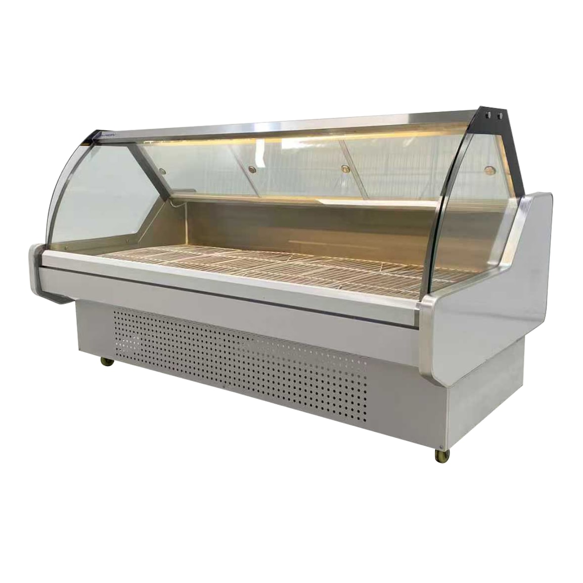 Gasfrit – Vitrina Charcutera Gasfrit  Color Blanco 2000 x 1050 x 1200 mm – Refrigeración Estática – Cristal Curvo