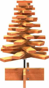 thumbnail of vidaXL Weihnachtsbaum zum Schmücken Wachsbraun 60 cm Massivholz Kiefer
