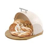 thumbnail of MR-1678-BR Panera de Mesa para Guardar Pan, Tapa Deslizante, Contenedor para Almacenamiento Pan y Bollería, Diseño Moderno, Beige