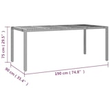 thumbnail of vidaXL 7-tlg. Garten-Bistro-Set mit Kissen Grau Poly Rattan