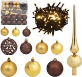 thumbnail of vidaXL Künstlicher Weihnachtsbaum Klappbar 300 LEDs & Kugeln 180 cm