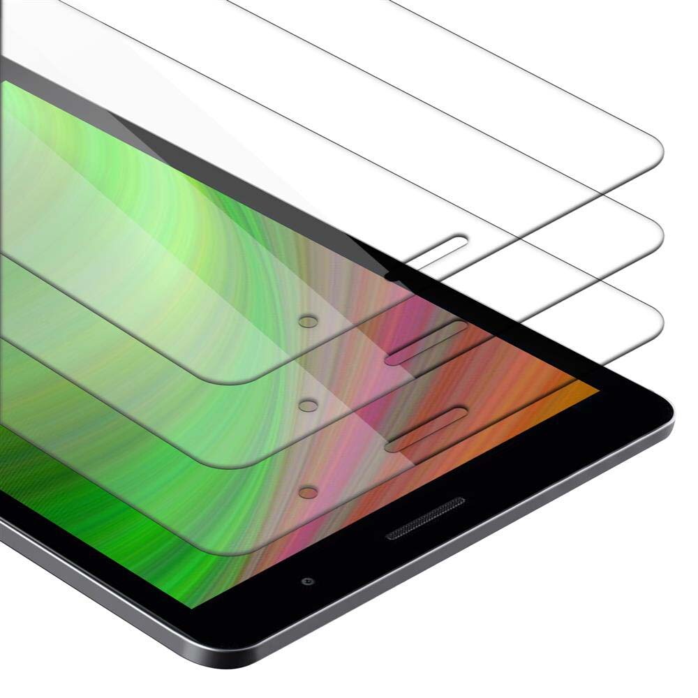 Cadorabo 3x Panzer Folie für Huawei MediaPad T3 8 (8.0" Zoll) in Transparent Tablet Schutzfolie Tempered