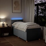 thumbnail of vidaXL Boxspringbett mit Matratze Hellgrau 80x200 cm Stoff