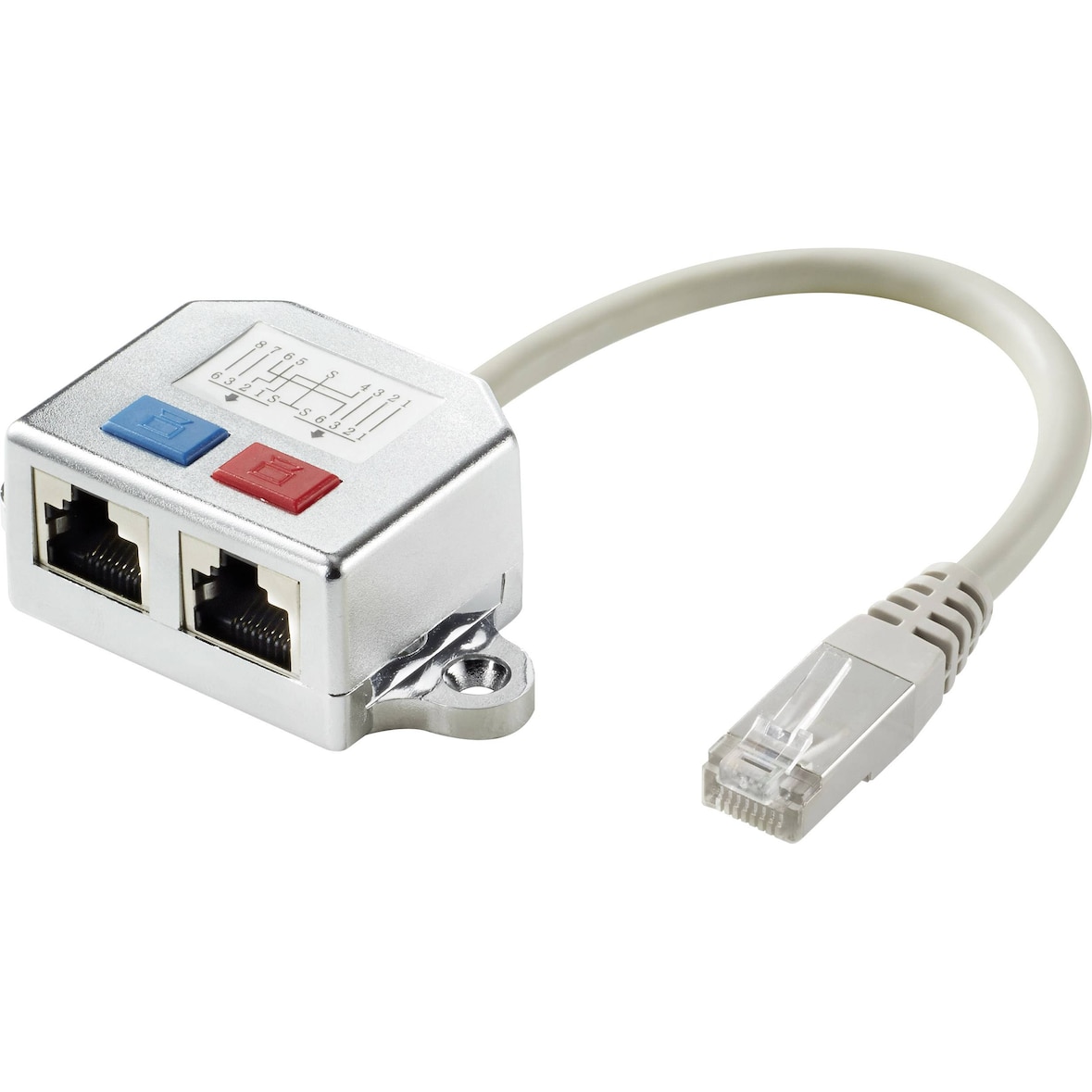 Renkforce RJ45 T-Adapter CAT 6 für Cablesharing