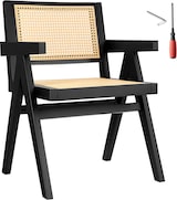 thumbnail of tectake Esszimmerstuhl Lissy mit Wiener Geflecht im Boho-Stil - pro Stück schwarz