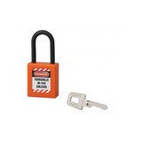 thumbnail of Cadenas de consignation LOTO Lockout Tagout 40 mm anse nylon Ø 6 x 38 mm orange