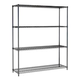 thumbnail of Combisteel Regalsystem mit 4 Böden aus Stahl schwarz 1500x450x1800mm