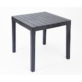thumbnail of Mesa de jardim Bali, plástico, 78 x 78 cm, aspeto madeira, angular, antracite