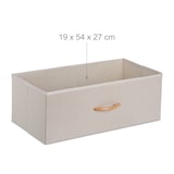 thumbnail of Relaxdays Kommode, Bambus, 3 Stoff-Schubladen, Flur, Schlafzimmer, HBT 73 x 57,5 x 30 cm, Schubladenschrank, natur/beige