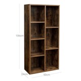 thumbnail of Helloshop26 - Bibliothèque à 7 compartiments étagère à 7 cubes ouverts rangement pour salon et bureau 50 x 24 x 106 cm style 12_0002820