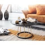 thumbnail of Couchtisch Rund 80x80x42 cm Schwarz Gold Sofatisch Metall Modern, Runder Wohnzimmertisch Salontisch, Tisch Wohnzimmer Groß, Kaffeetisch