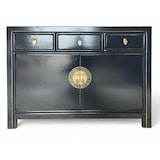 thumbnail of OPIUM OUTLET Asia Möbel Kommode Schrank Sideboard Hochzeitsschrank 33083 schwarz /schwarz-blau Landhaus-Stil asiatisch chinesisch orientalisch