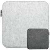 thumbnail of Filz Sitzkissen Eckig 35x35cm 8mm Stuhlkissen Sitzauflage Filzkiss Hellgrau Grau