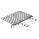 thumbnail of Griglia graticola professionale in acciaio INOX con raccolta liquidi - 64x40xH10 cm.