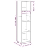 thumbnail of vidaXL Bücherregal Altholz-Optik 40x30x152 cm Holzwerkstoff