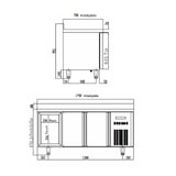 thumbnail of TOPLINE Kühltisch 700 / 3-fach GN1/1 mit 2 Schubladen / 2 Türen & Aufkantung