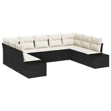thumbnail of vidaXL Garten-Sofa-Set 9 pcs Schwarz und Creme 289 x 209 x 85 cm