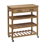 thumbnail of Desserte roulante grand modèle en Bambou H 90 cm