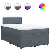 thumbnail of vidaXL Boxspringbett mit Matratze Dunkelgrau 120x190 cm Samt