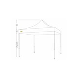 thumbnail of Gazebo richiudibile professionale in alluminio impermeabile 3 x 3 Bianco ricoperto in PVC