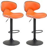 thumbnail of 2er Set Barhocker Las Vegas Kunstleder orange/schwarz