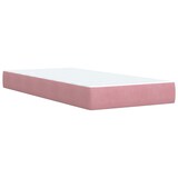 thumbnail of vidaXL Boxspringbett mit Matratze Rosa 90x200 cm Samt